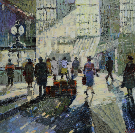 last century street scenes painting