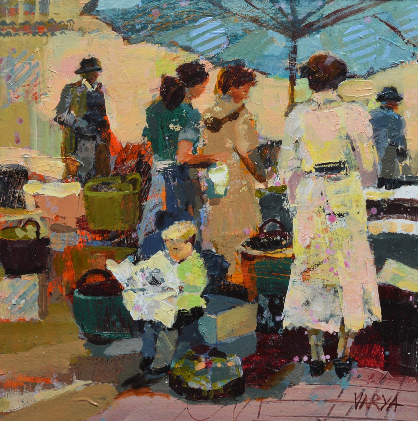 impressionist street scene painting