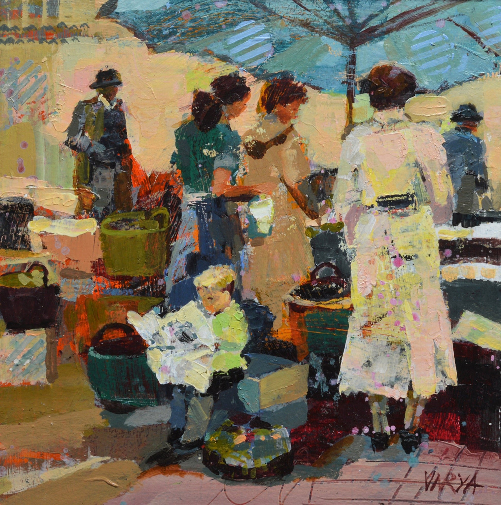 impressionist street scene painting