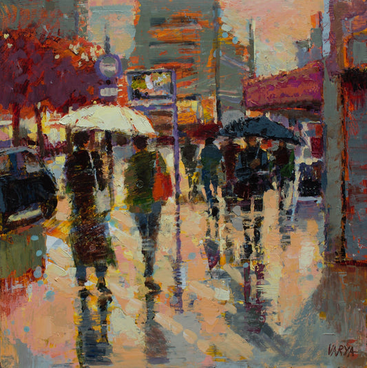 European impressionist street scene painting