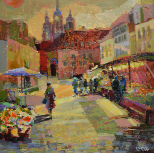 European late night scene painting